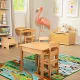 Wooden Table & Chairs - Natural U1