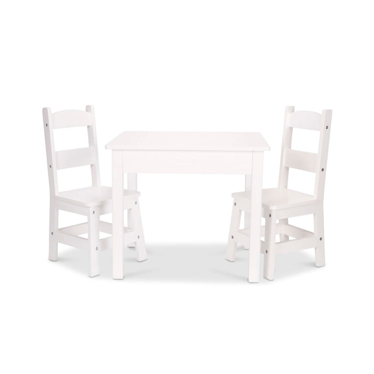Wooden Table & Chairs - White A9