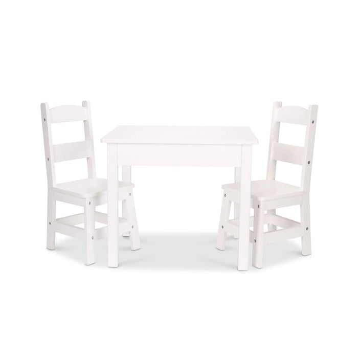 Wooden Table & Chairs - White A9