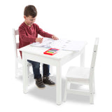 Wooden Table & Chairs - White A9