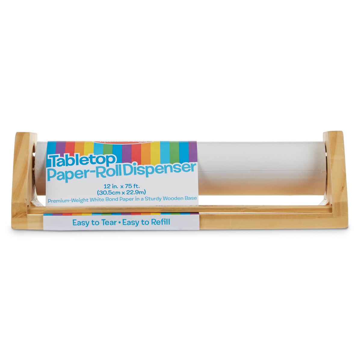 Wooden Tabletop Paper Roll Dispenser L1