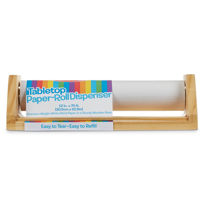 Wooden Tabletop Paper Roll Dispenser L1