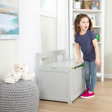 Wooden Toy Chest (Gray) Z4