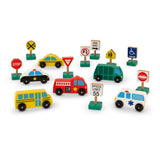 Wooden Vehicles and Traffic Signs W1