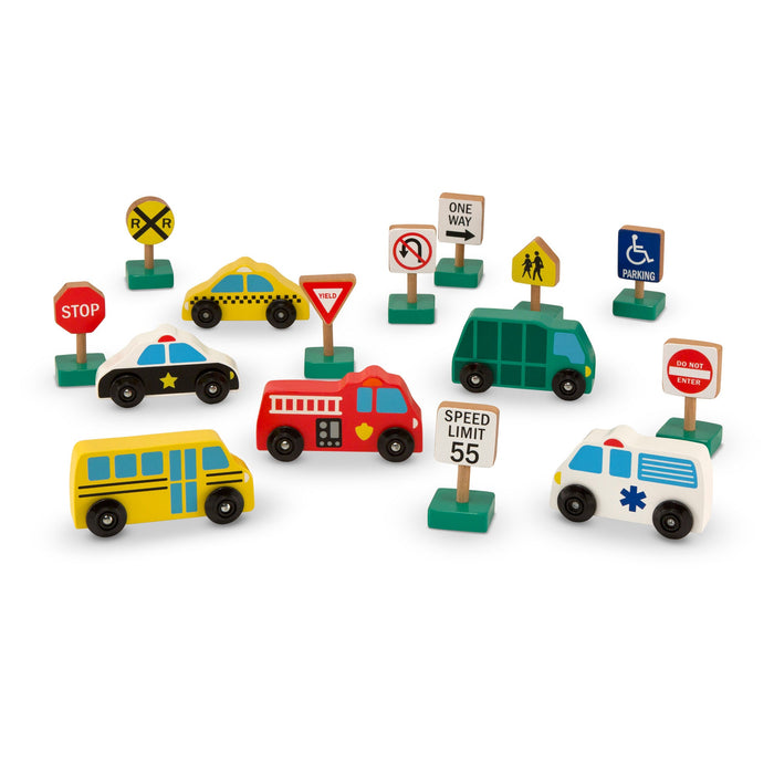 Wooden Vehicles and Traffic Signs W1