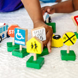 Wooden Vehicles and Traffic Signs W1