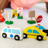 Wooden Vehicles and Traffic Signs W1