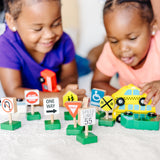 Wooden Vehicles and Traffic Signs W1